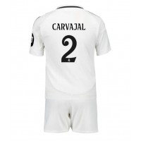 Real Madrid Daniel Carvajal #2 Koti Peliasu Lasten 2024-25 Lyhythihainen (+ Lyhyet housut)